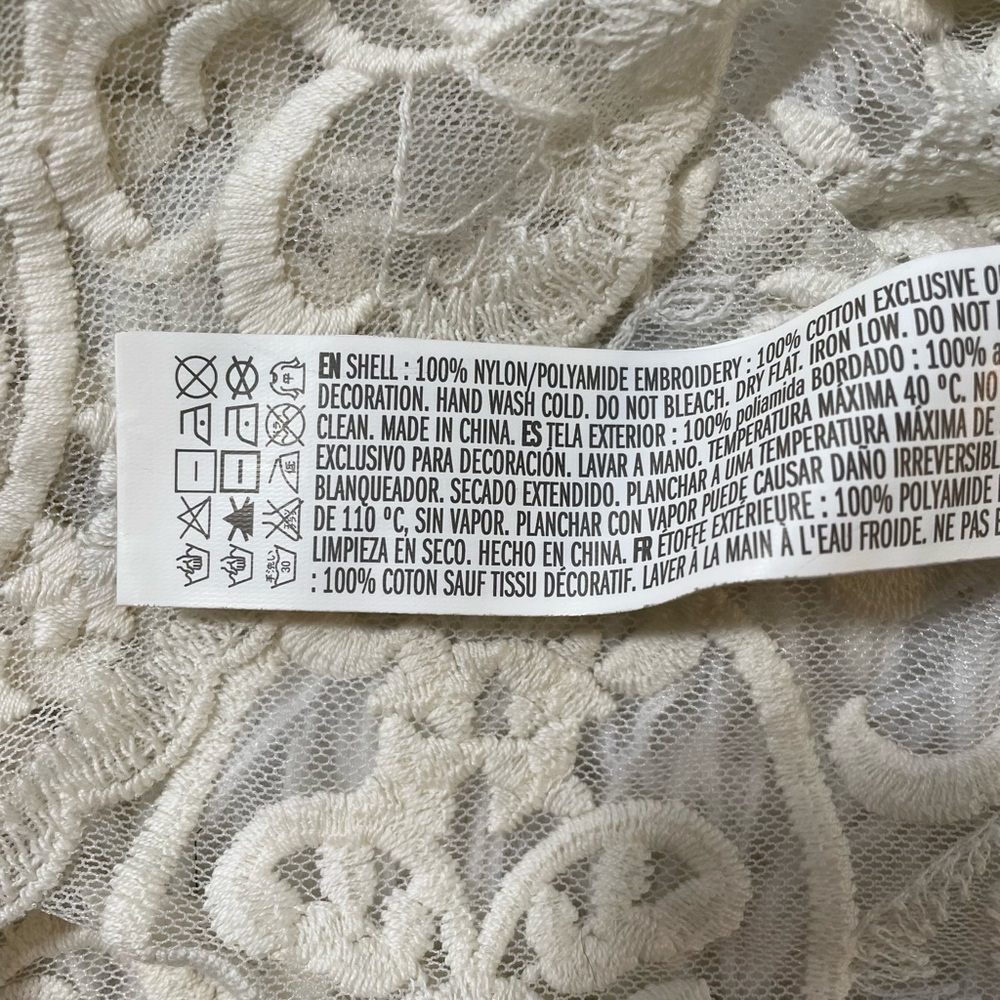 Forever 21 Whimsigoth Y2K Fairy Boho Festival Ethereal Western Resort Lace Top S - Picture 8 of 9
